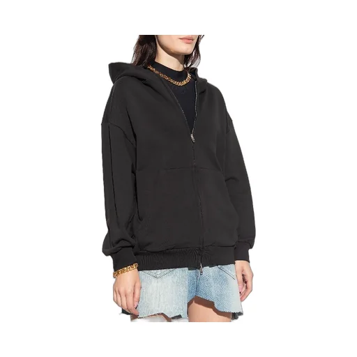 Rhinestone Back Logo Hoodie Zip-Up