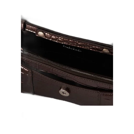 Metalized Crocker Embossed Hourglass Woc Bag