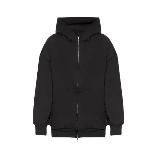 Rhinestone Back Logo Hoodie Zip-Up