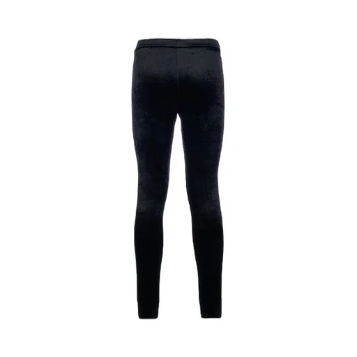 Logo Embroidered Velvet Leggings