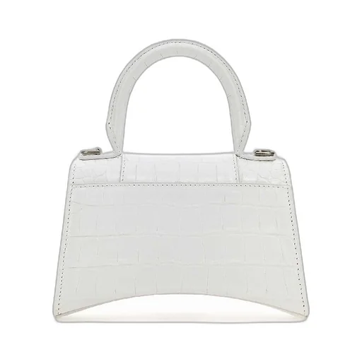 Hourglass Crocker Effect Leather Tote Bag