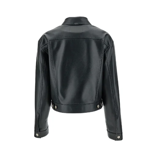 Drop Shoulder Leather Jacket