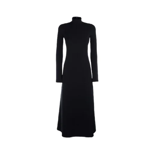 Black High-Neck Maxi Dress