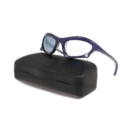 Bat Rectangular Logo Temple Sunglasses