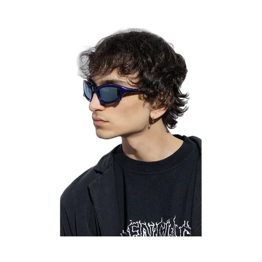 Bat Rectangular Logo Temple Sunglasses