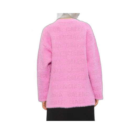 Logo Detail Fur Cardigan