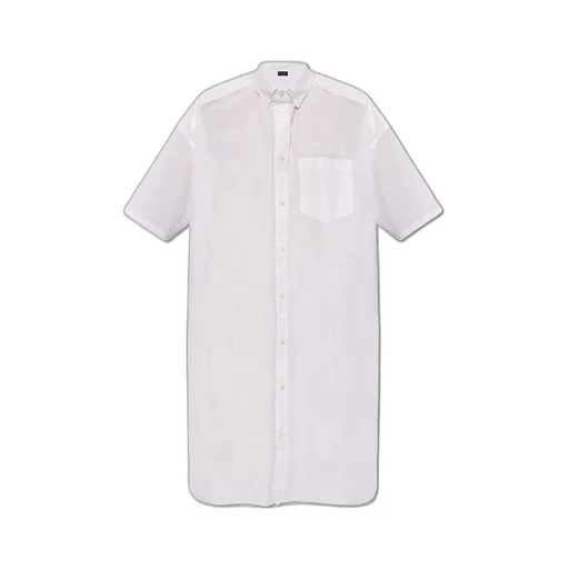 Collar Short Sleeve Shirt Dress