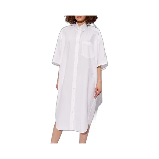 Collar Short Sleeve Shirt Dress
