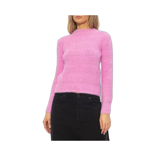 Logo Detail Fur Knit