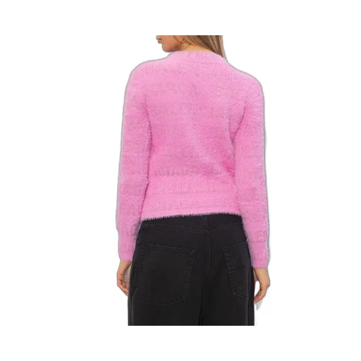 Logo Detail Fur Knit