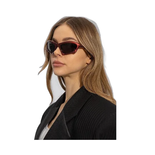 Bat Rectangular Logo Temple Sunglasses
