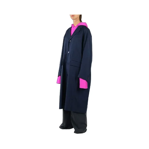 Nylon Stretch Tailoring Long Coat