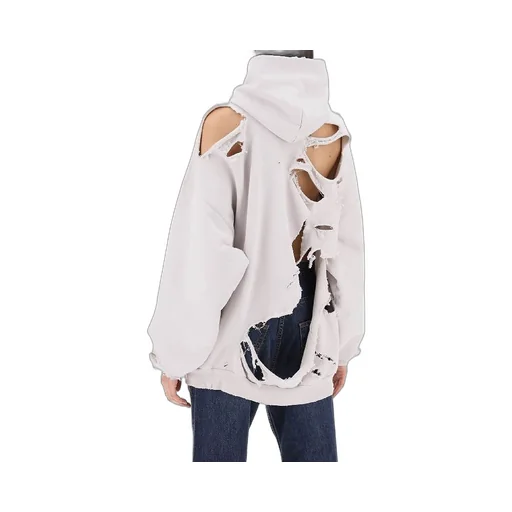 Front Logo Distressed Hoodie