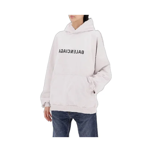 Front Logo Distressed Hoodie