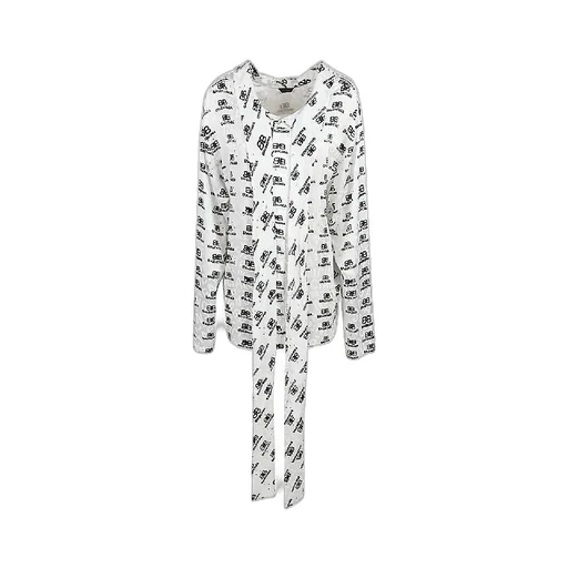 Bb Logo Printed Silk Shirt