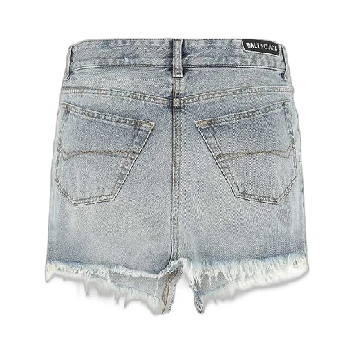 Low Cut Hem Denim Skirt