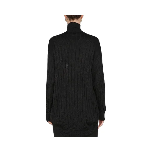 Crized Oversized High-Neck Ribbed Knit