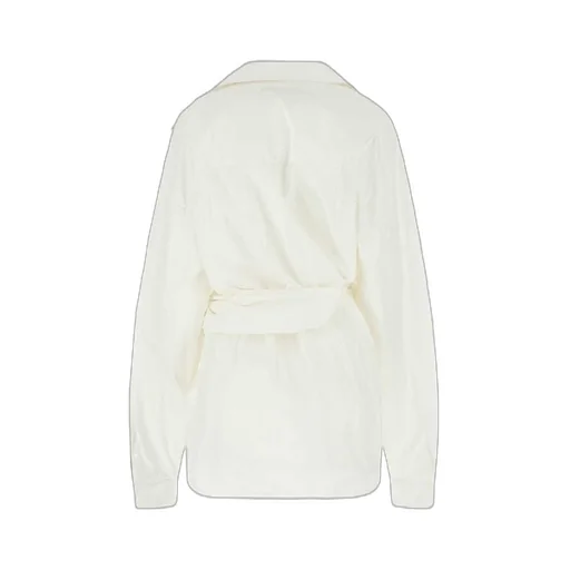 Belted Wrap Cotton Shirt