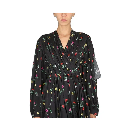 Floral Asymmetric Flare Dress