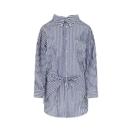 Crinkle Stripe Knot Shirt