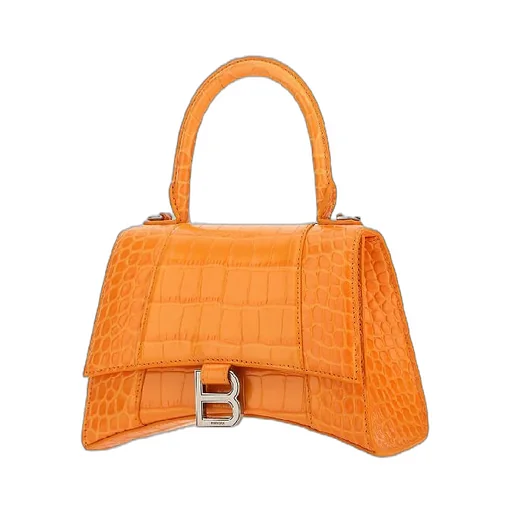 Crocker Embossed Leather Small Hourglass Bag