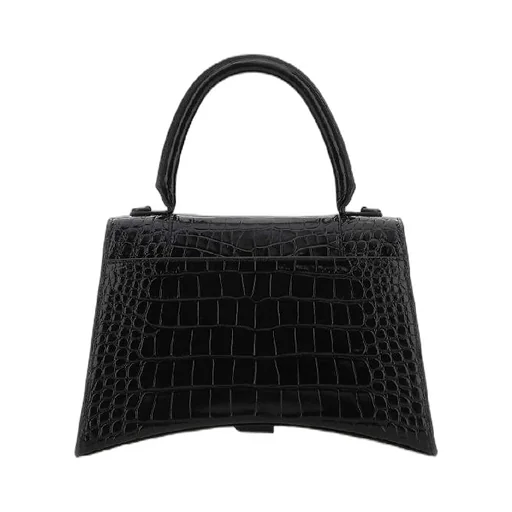 Crocker Embossed Leather Hourglass Tote Bag