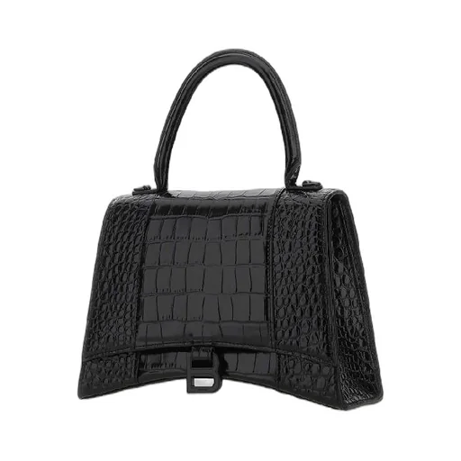 Crocker Embossed Leather Hourglass Tote Bag