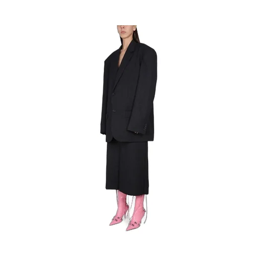 Virgin Wool Wide Crop Pants