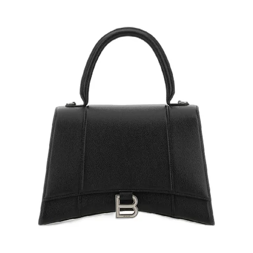 Grain Calfskin Hourglass Top Handle Bag