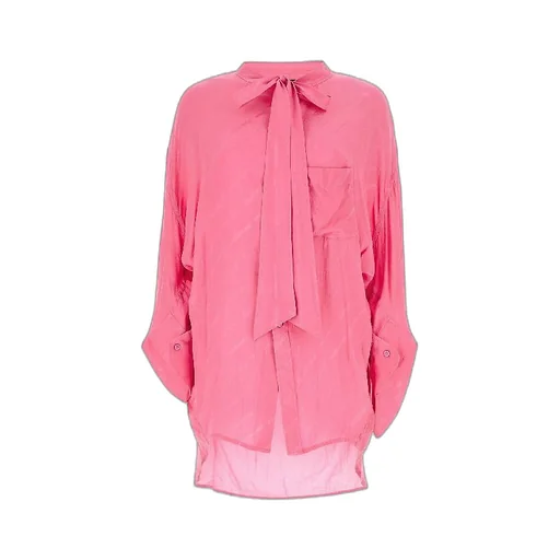 Allover Logo Tie Neck Overshirt