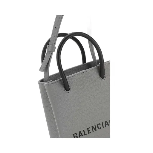 Textured Leather Mini Shoulder Tote Bag