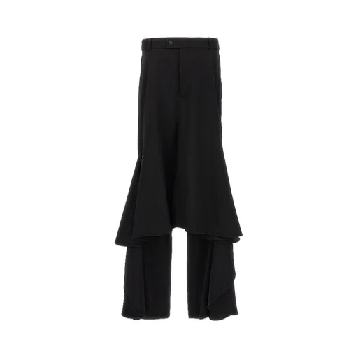 Godet Drape Midi Skirt