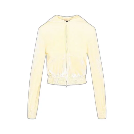 Shiny Velvet Bag Bb Logo Crop Hoodie Jacket