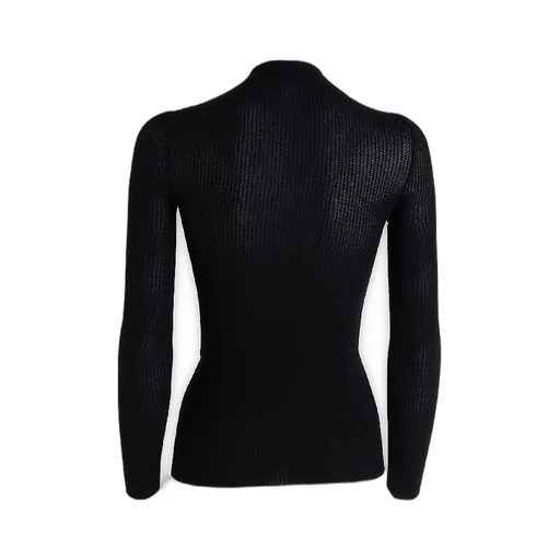 Nylon Mesh High-Neck Knit