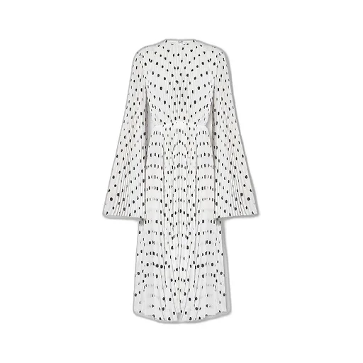 Polka Dot Pleated Dress