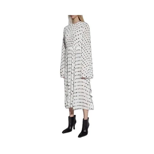 Polka Dot Pleated Dress
