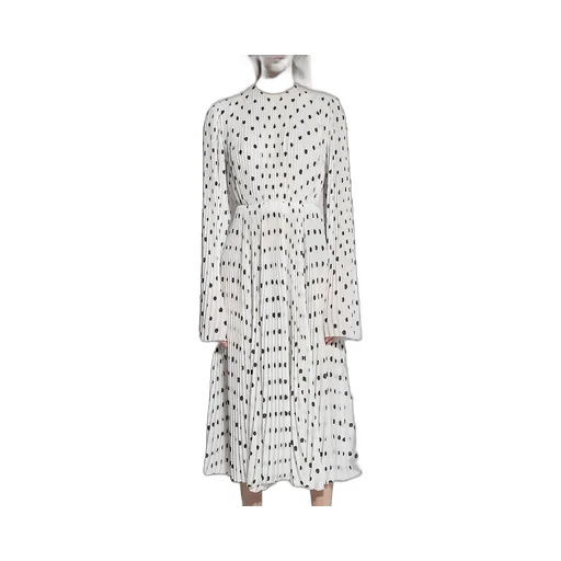 Polka Dot Pleated Dress