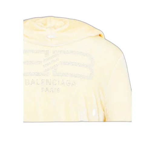 Shiny Velvet Bag Bb Logo Crop Hoodie Jacket