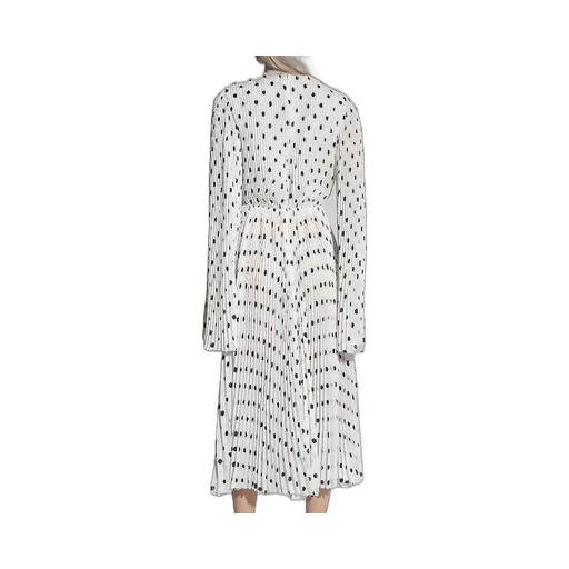 Polka Dot Pleated Dress