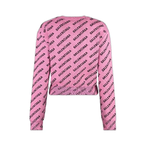 Allover Jacquard Logo Knit