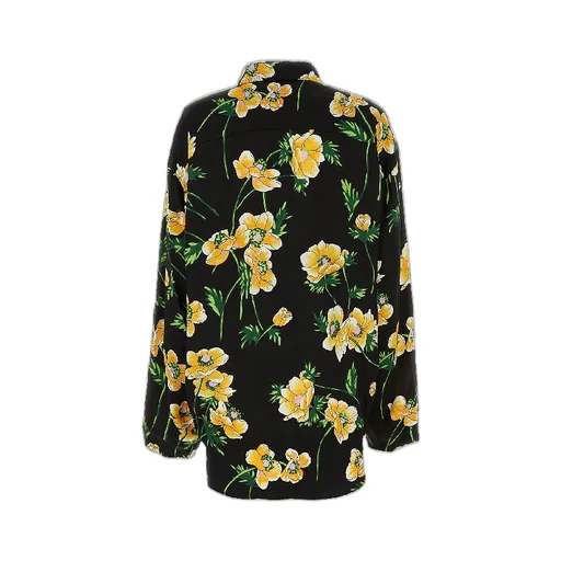 Flower Printing Silk Shirt
