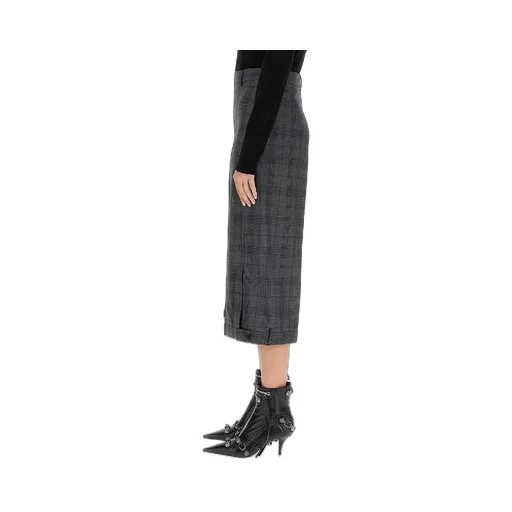 Deconstructed Check Wide Pants