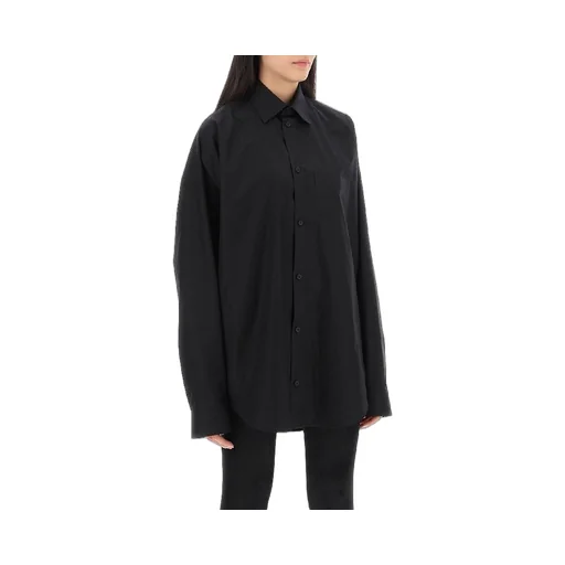 Rhinestone Logo Oversized Shirt