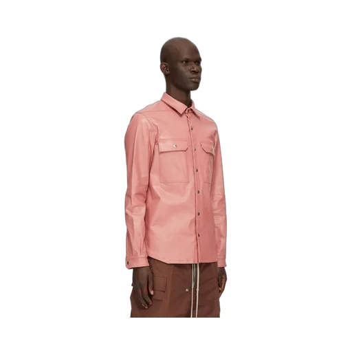 Coated-Denim Shirt Jacket