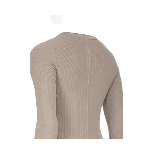In Flesh Viscose Silk Rib Jersey
