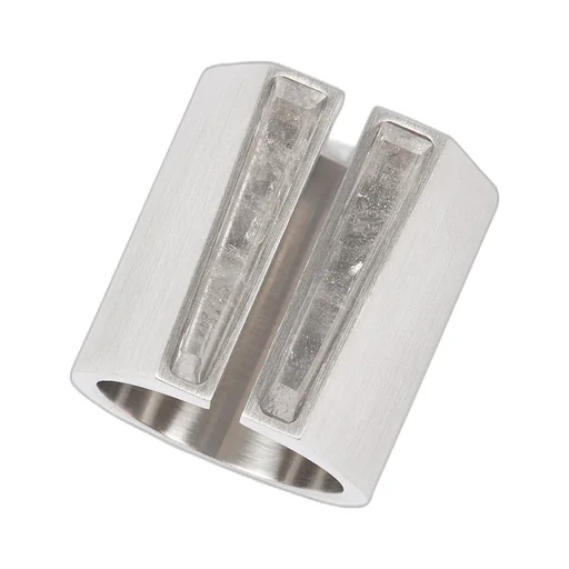 Open Beveled Crystal Ring