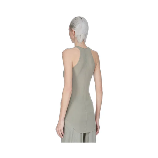 In Celadon Viscose Silk Rib Jersey
