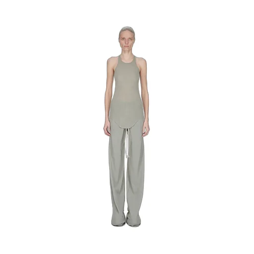 In Celadon Viscose Silk Rib Jersey