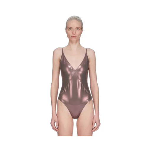 In Metallic Mahogany Metallic Swim Jersey