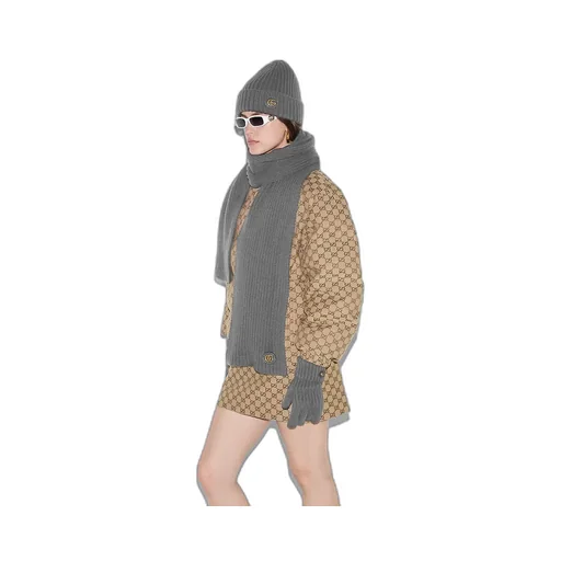 Wool Cashmere Hat With Double G